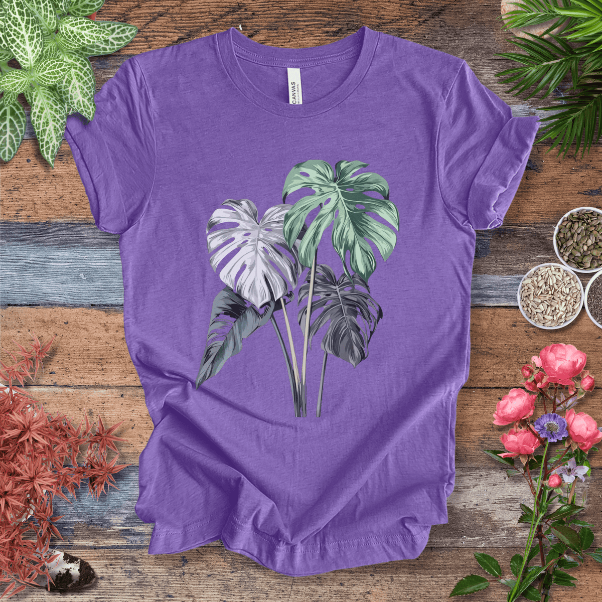 Realistic Monstera Plant T-Shirt Gift For Plant Lover