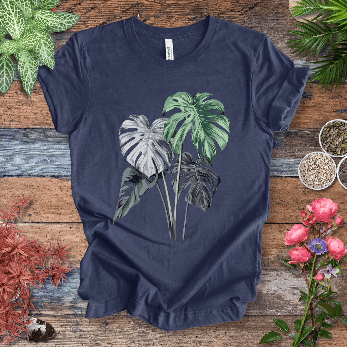 Realistic Monstera Plant T-Shirt Gift For Plant Lover