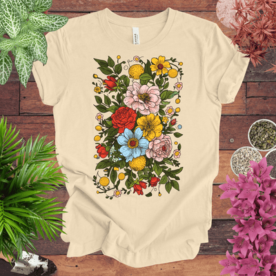 Bold Floral Citrus T-Shirt Gift For Plant Lover