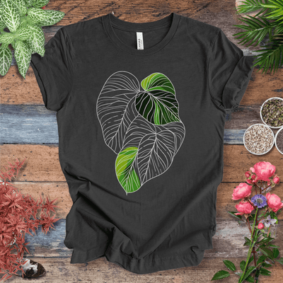 Abstract Green Monstera Leaf T-Shirt Gift For Plant Lover