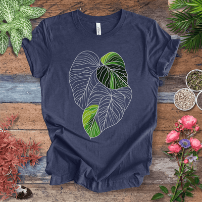 Abstract Green Monstera Leaf T-Shirt Gift For Plant Lover