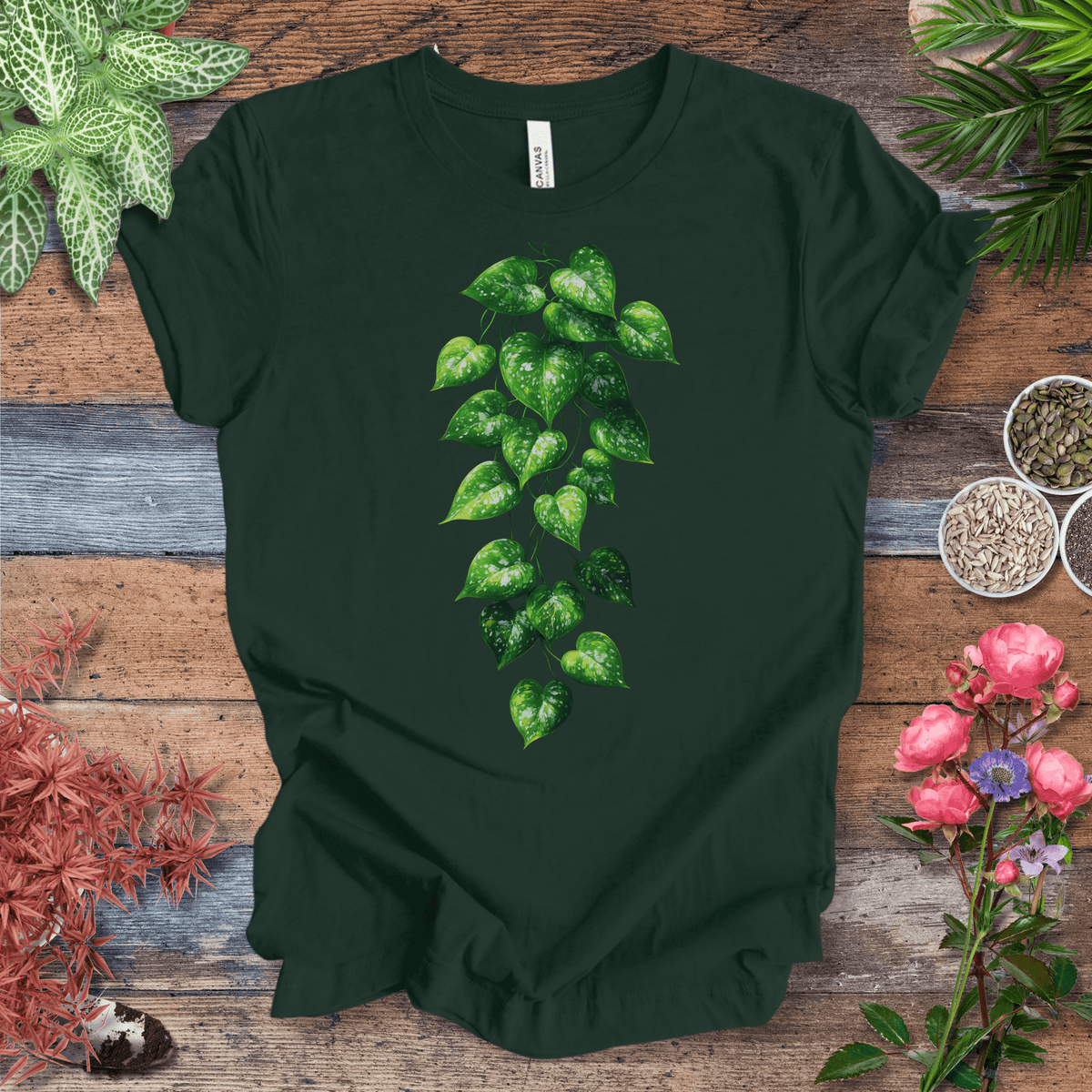 Cascading Ivy Leaf T-Shirt Gift For Plant Lover