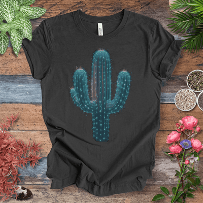 Cosmic Cactus Glow T-Shirt Gift For Plant Lover