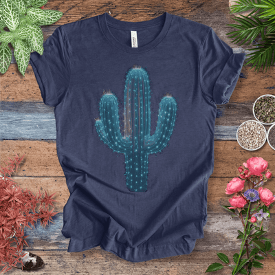 Cosmic Cactus Glow T-Shirt Gift For Plant Lover