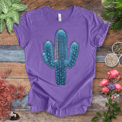 Cosmic Cactus Glow T-Shirt Gift For Plant Lover