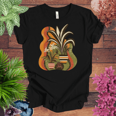 Retro Tropical Plant Waves T-Shirt Gift For Plant Lover