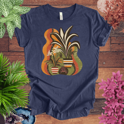 Retro Tropical Plant Waves T-Shirt Gift For Plant Lover