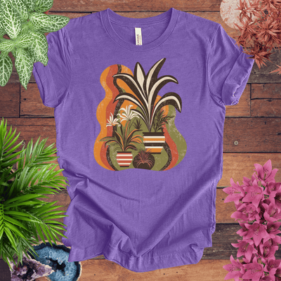 Retro Tropical Plant Waves T-Shirt Gift For Plant Lover