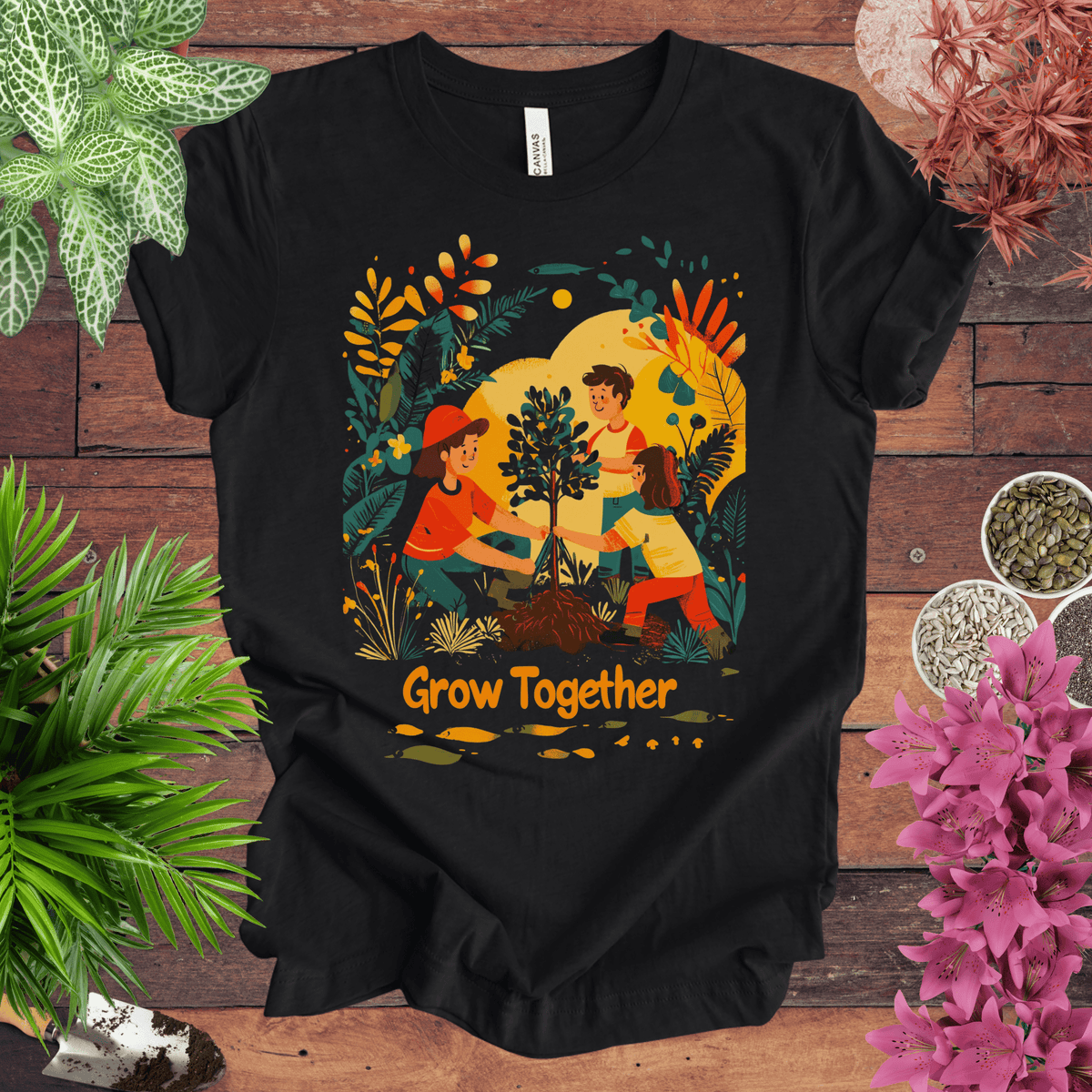 Grow Together T-Shirt Gift For Plant Lover
