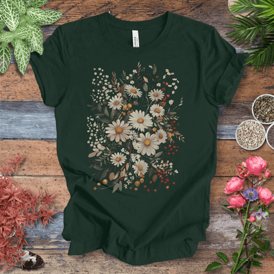 Rustic Daisy Bouquet Vintage T-Shirt Gift For Plant Lover