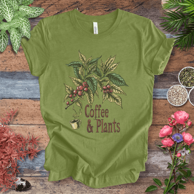 Coffee & Plants Botanical T-Shirt Gift For Plant Lover