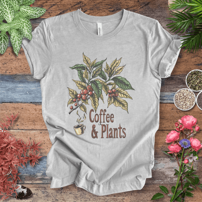 Coffee & Plants Botanical T-Shirt Gift For Plant Lover