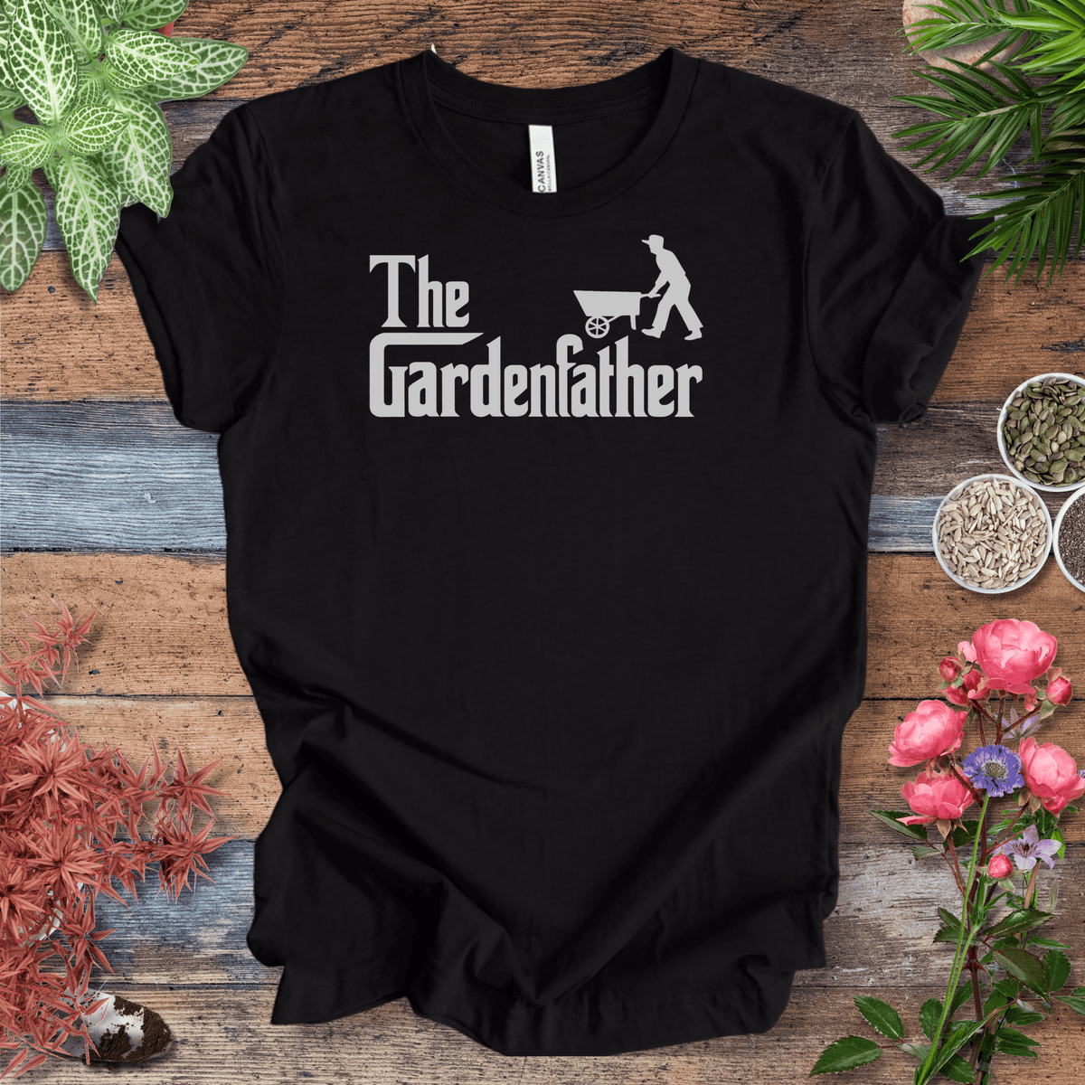 Dad Gardening T-Shirt – “The Gardenfather” Funny Gardener Gift Tee Gift For Plant Lover