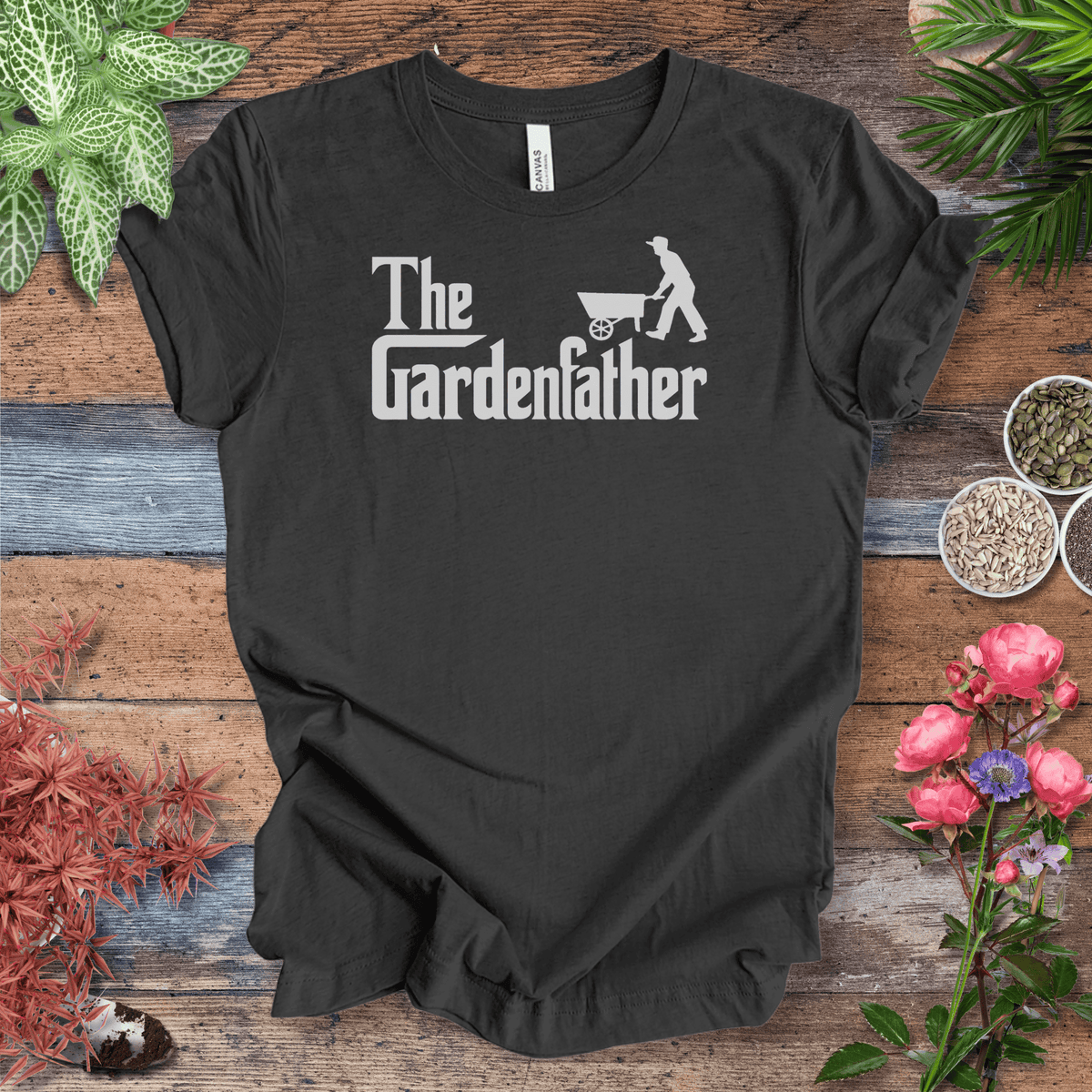 Dad Gardening T-Shirt – “The Gardenfather” Funny Gardener Gift Tee Gift For Plant Lover