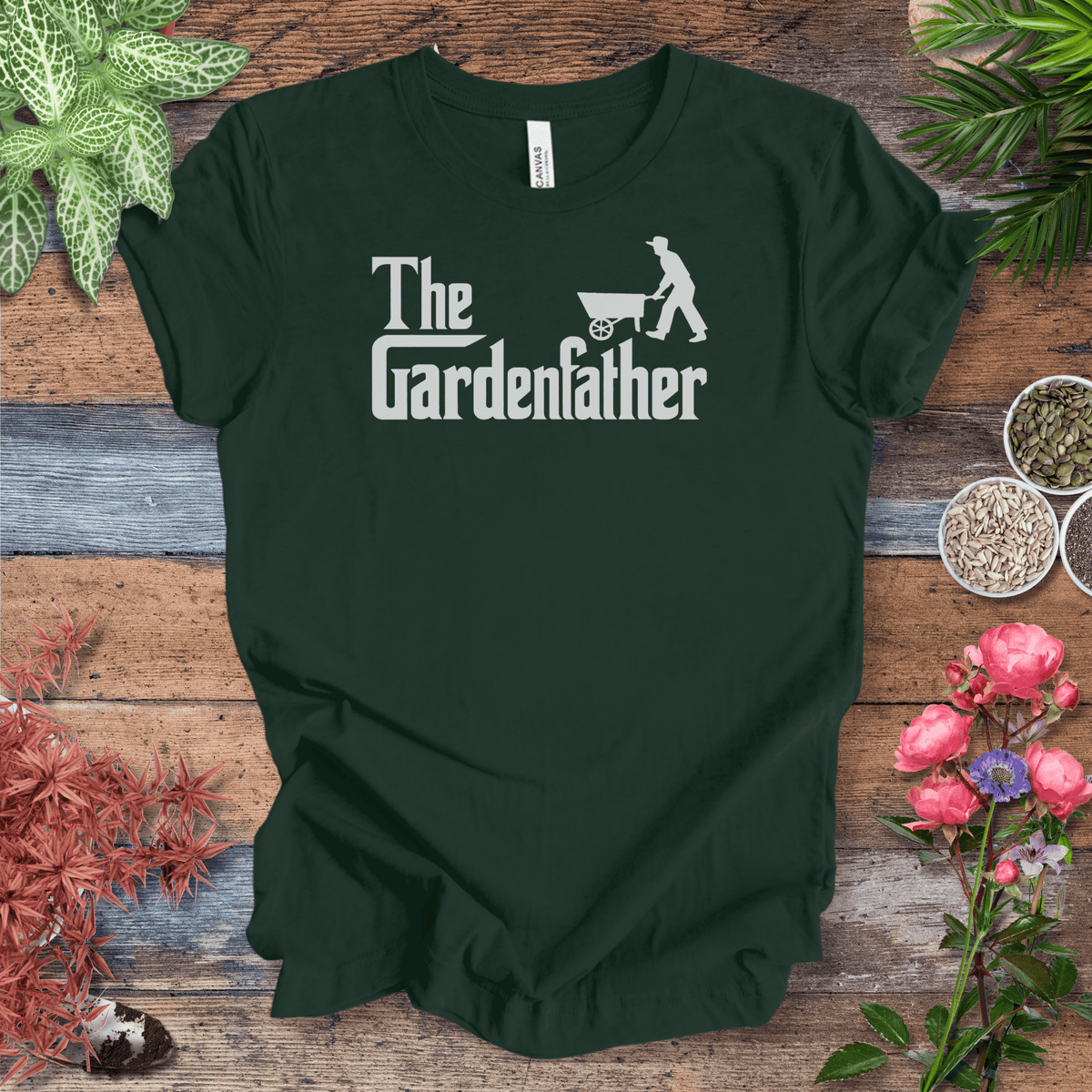 Dad Gardening T-Shirt – “The Gardenfather” Funny Gardener Gift Tee Gift For Plant Lover