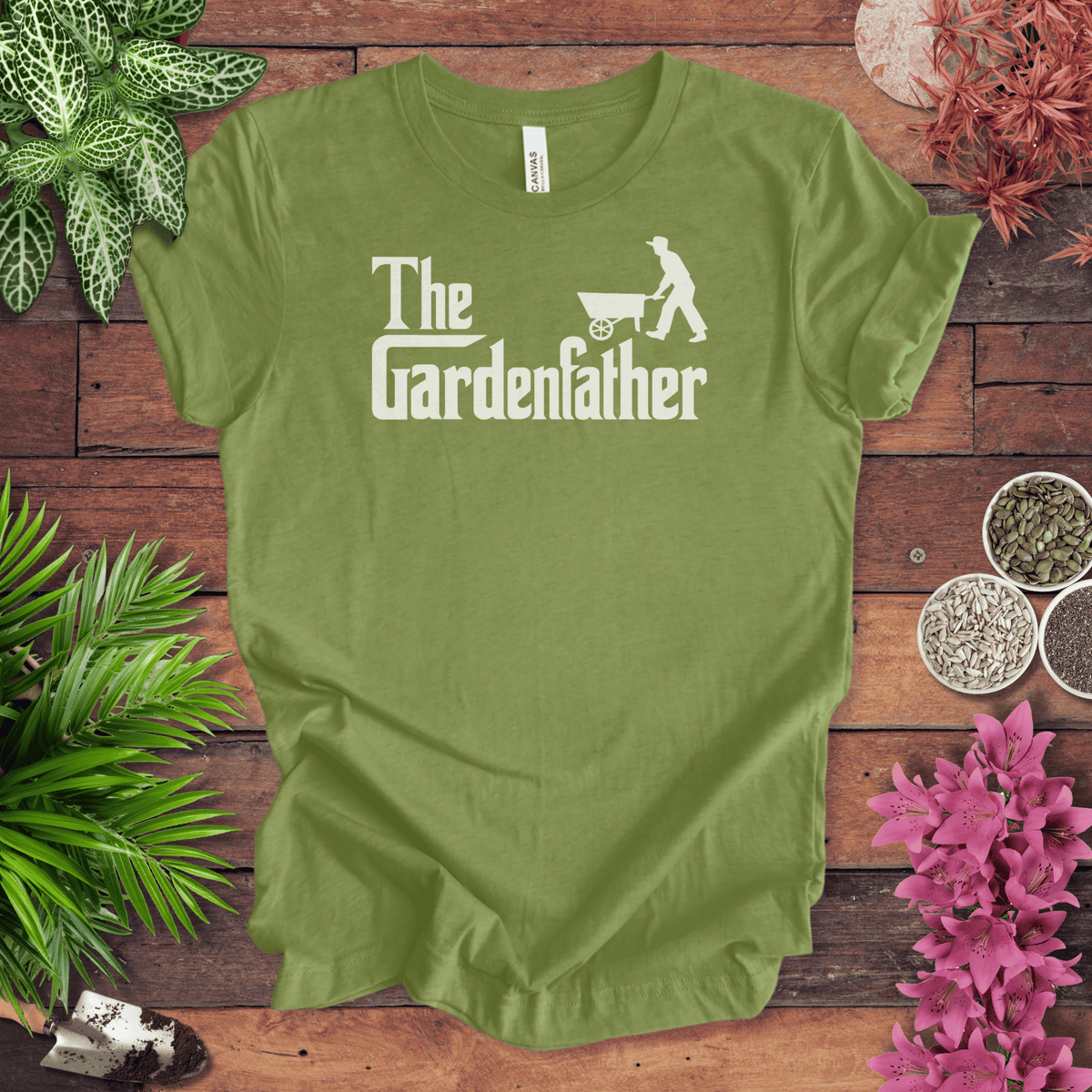 Dad Gardening T-Shirt – “The Gardenfather” Funny Gardener Gift Tee Gift For Plant Lover