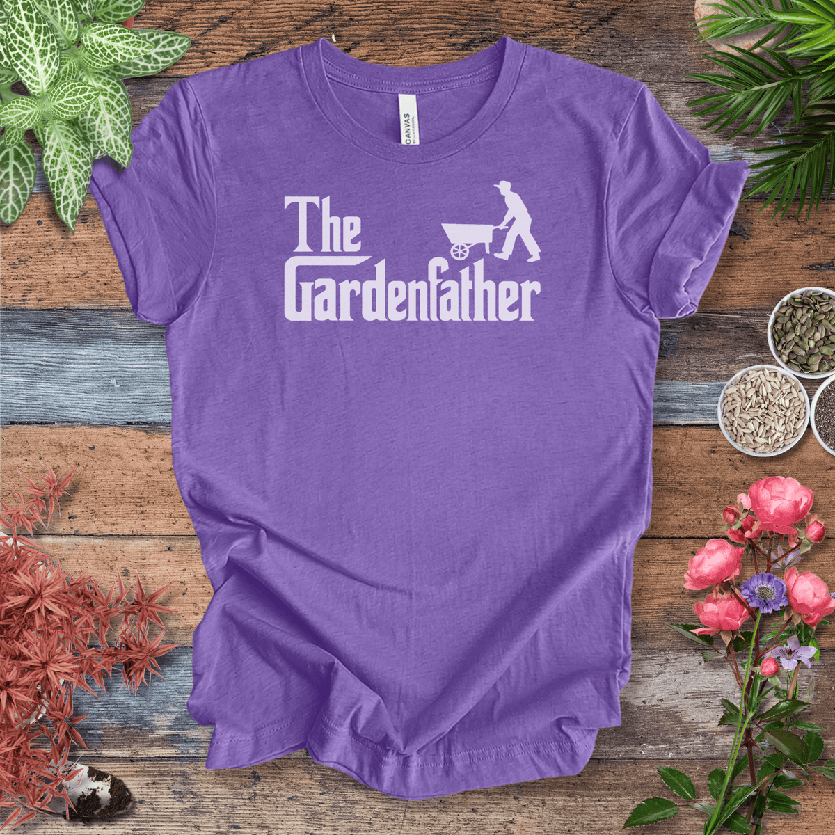 Dad Gardening T-Shirt – “The Gardenfather” Funny Gardener Gift Tee Gift For Plant Lover