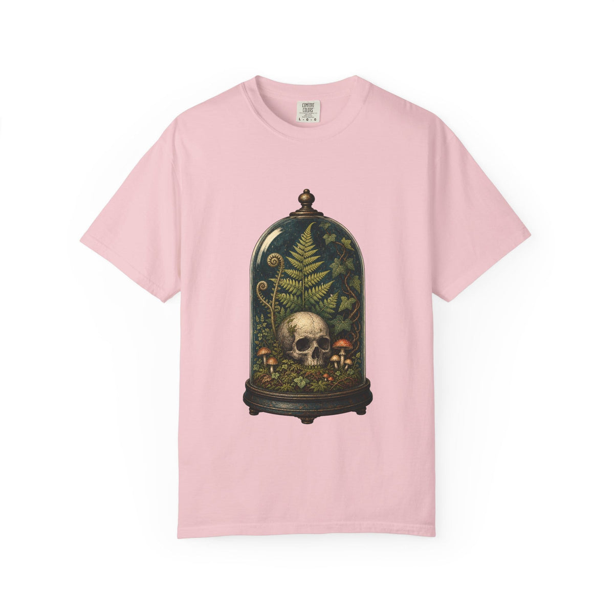 Skull Terrarium Fern T-Shirt - Gothic Houseplant Art Gift For Plant Lover