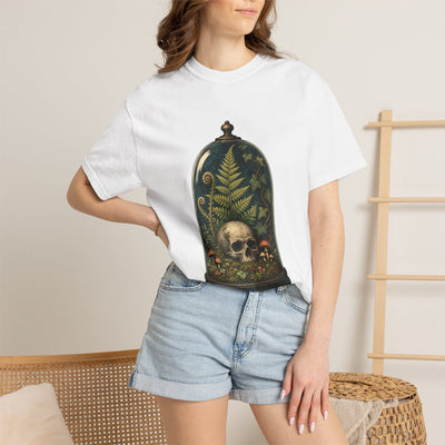 Skull Terrarium Fern T-Shirt - Gothic Houseplant Art Gift For Plant Lover