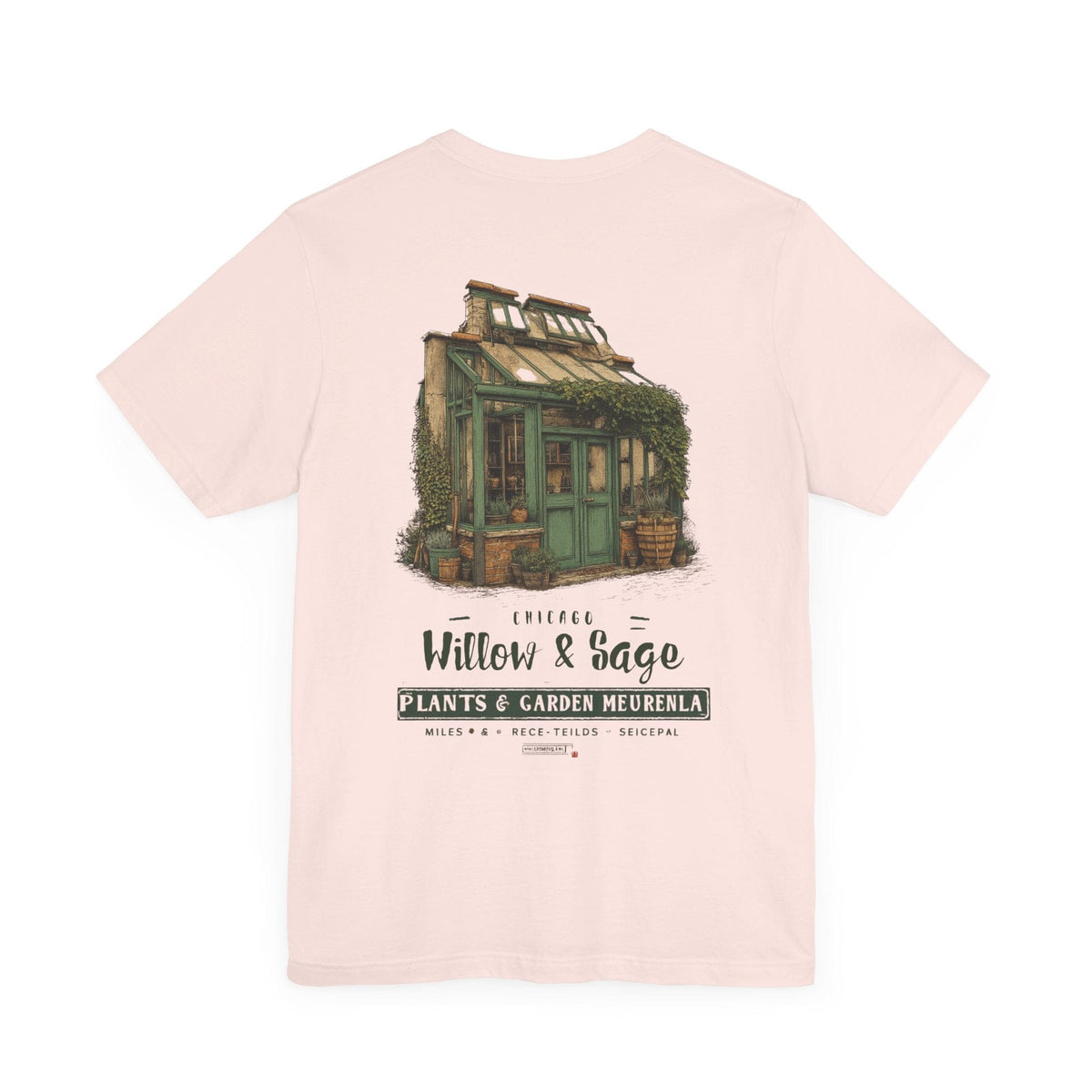 Willow & Sage Vintage Greenhouse Tee | Eco-Friendly Gardening T-Shirt Gift For Plant Lover