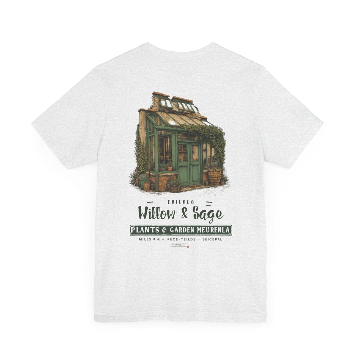 Willow & Sage Vintage Greenhouse Tee | Eco-Friendly Gardening T-Shirt Gift For Plant Lover