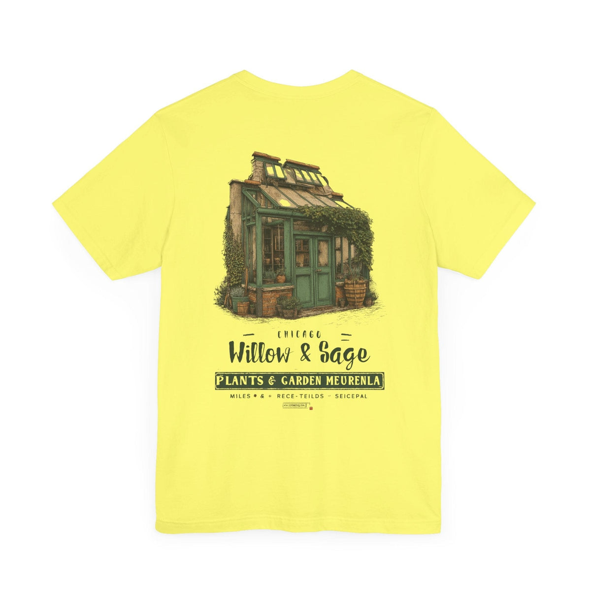 Willow & Sage Vintage Greenhouse Tee | Eco-Friendly Gardening T-Shirt Gift For Plant Lover