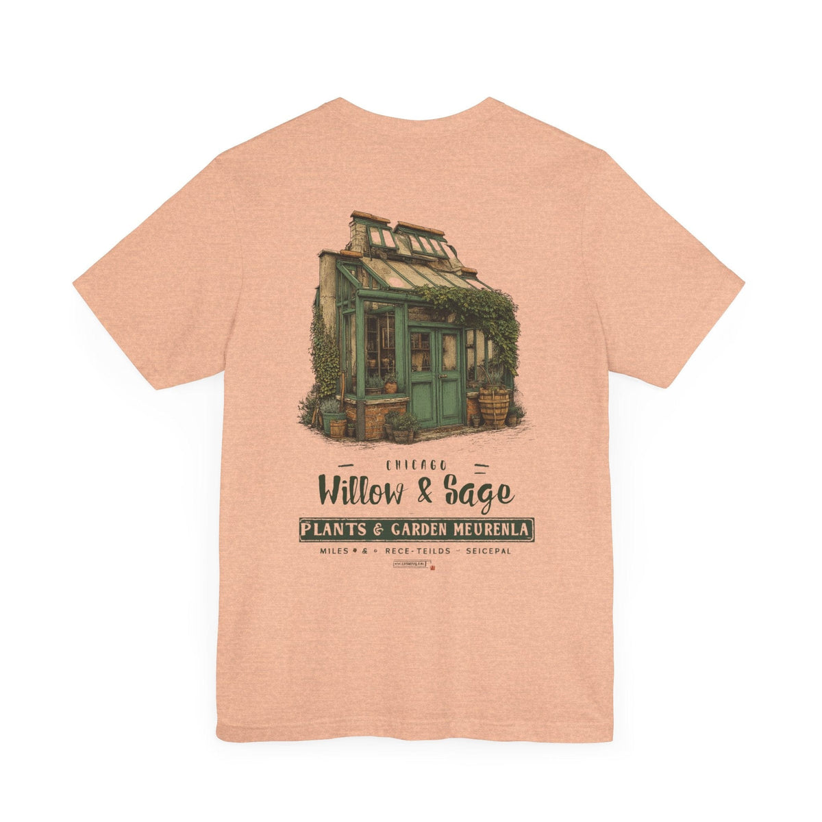 Willow & Sage Vintage Greenhouse Tee | Eco-Friendly Gardening T-Shirt Gift For Plant Lover