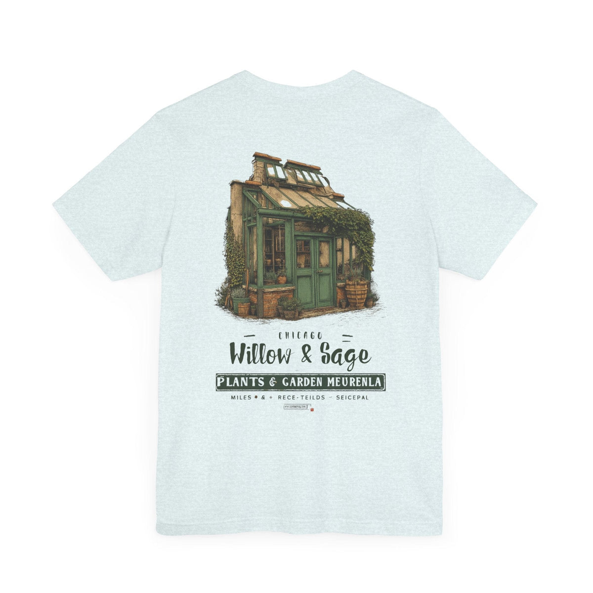 Willow & Sage Vintage Greenhouse Tee | Eco-Friendly Gardening T-Shirt Gift For Plant Lover