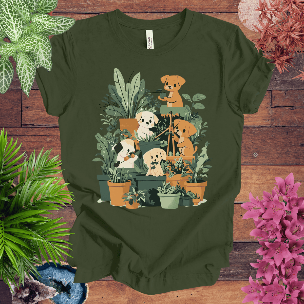 Puppy Plant Squad T-Shirt Gift For Plant Lover