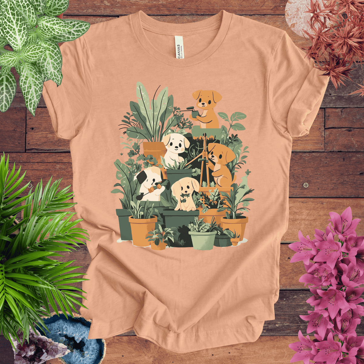 Puppy Plant Squad T-Shirt Gift For Plant Lover