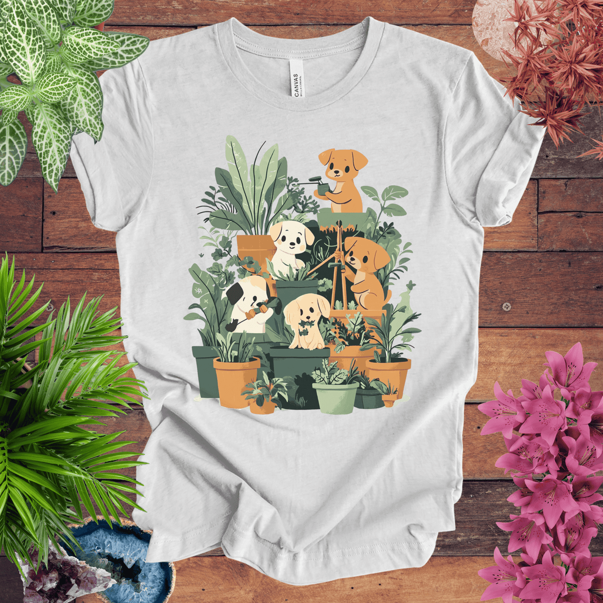 Puppy Plant Squad T-Shirt Gift For Plant Lover