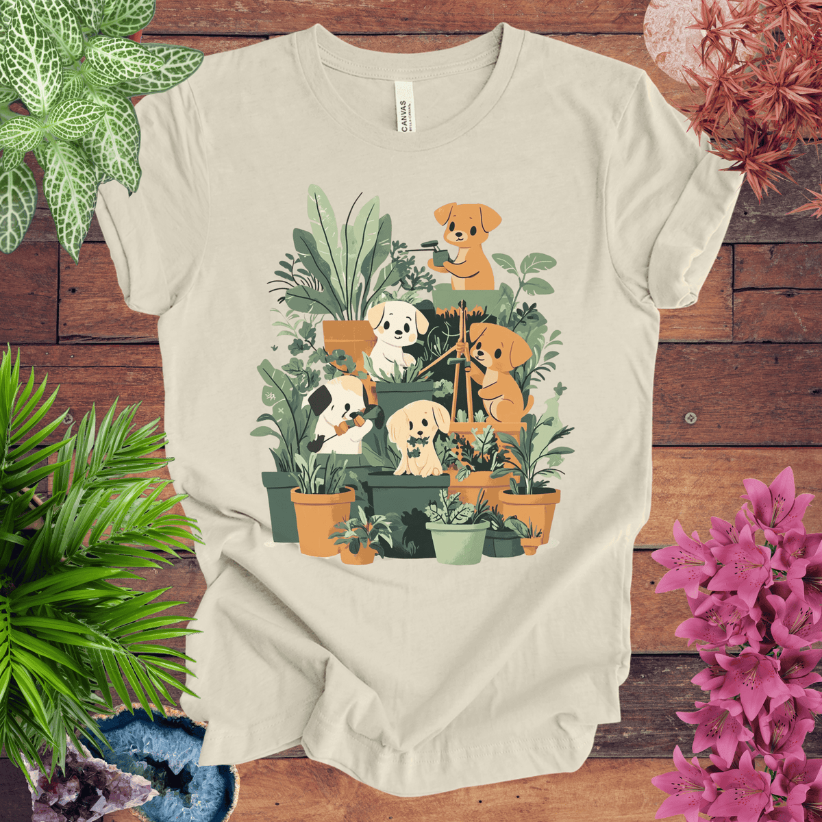 Puppy Plant Squad T-Shirt Gift For Plant Lover