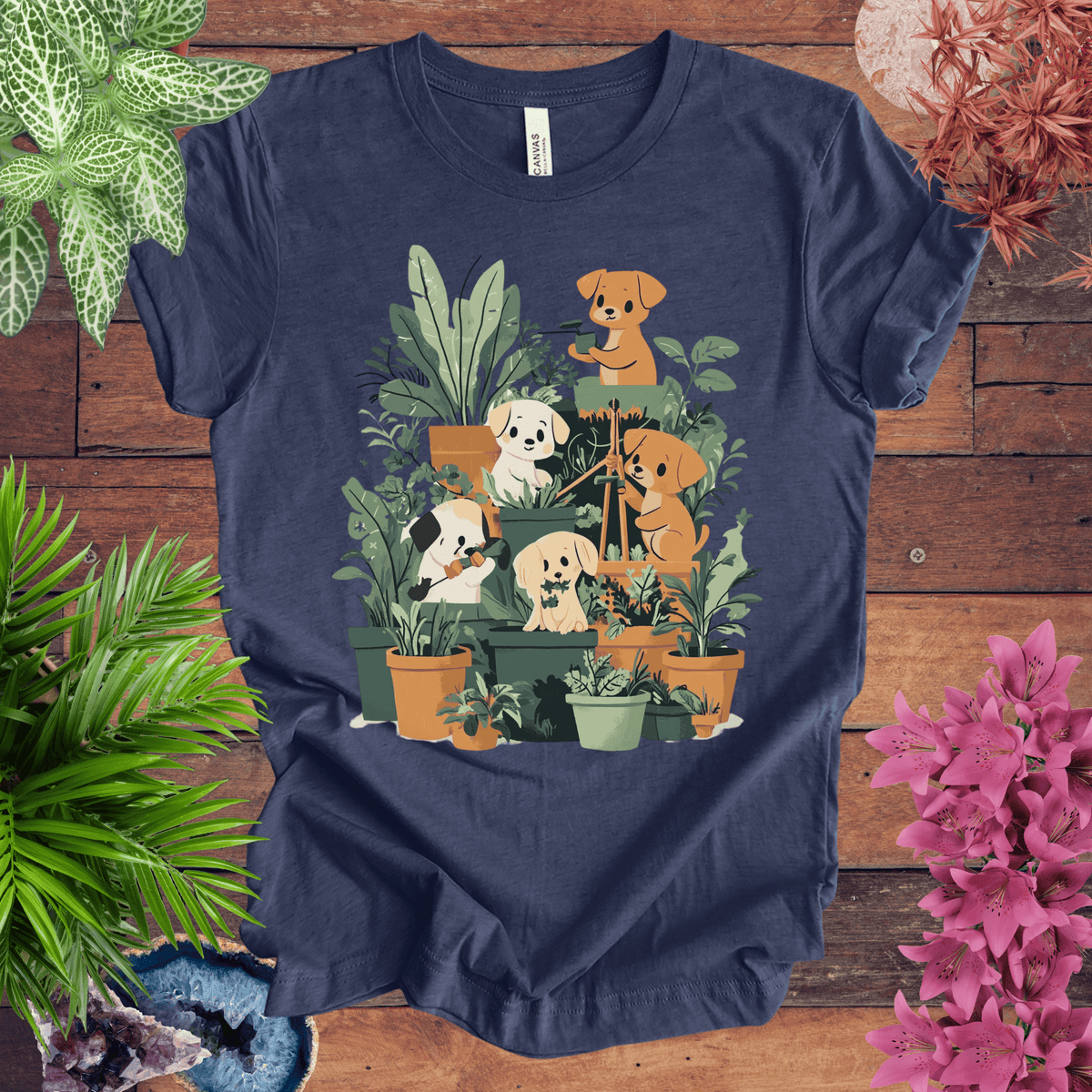 Puppy Plant Squad T-Shirt Gift For Plant Lover