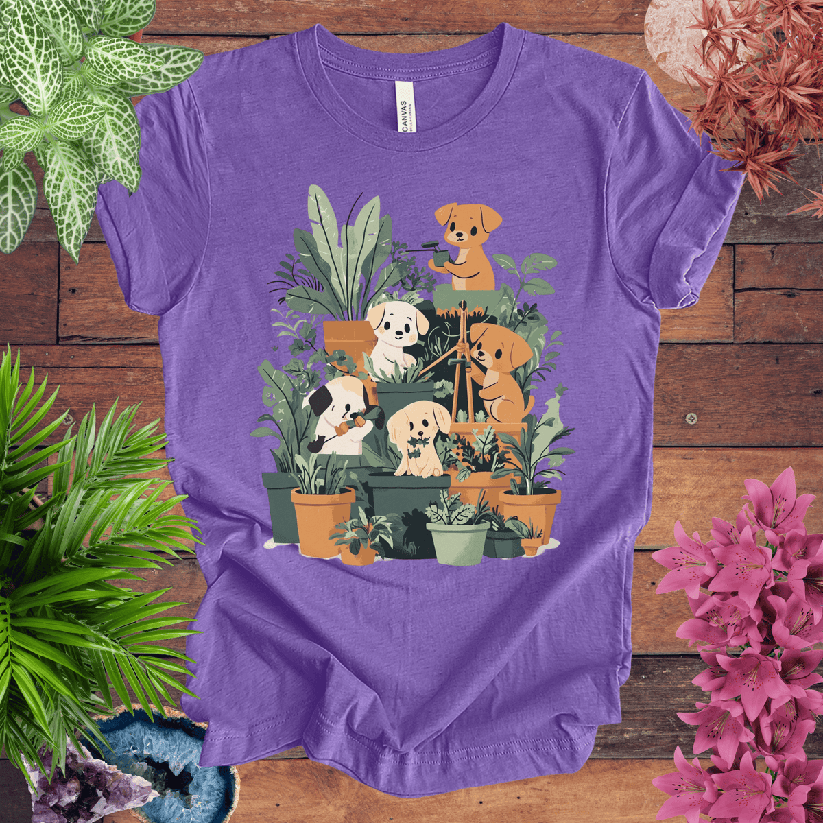 Puppy Plant Squad T-Shirt Gift For Plant Lover