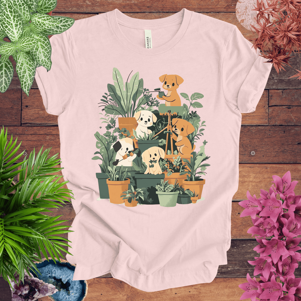 Puppy Plant Squad T-Shirt Gift For Plant Lover