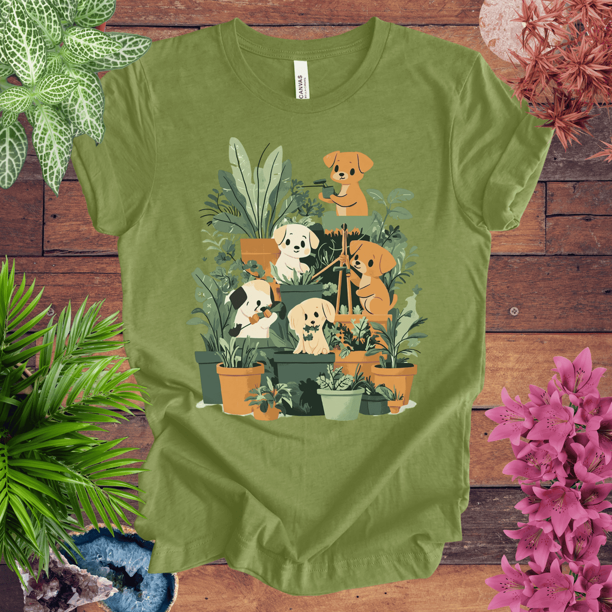 Puppy Plant Squad T-Shirt Gift For Plant Lover