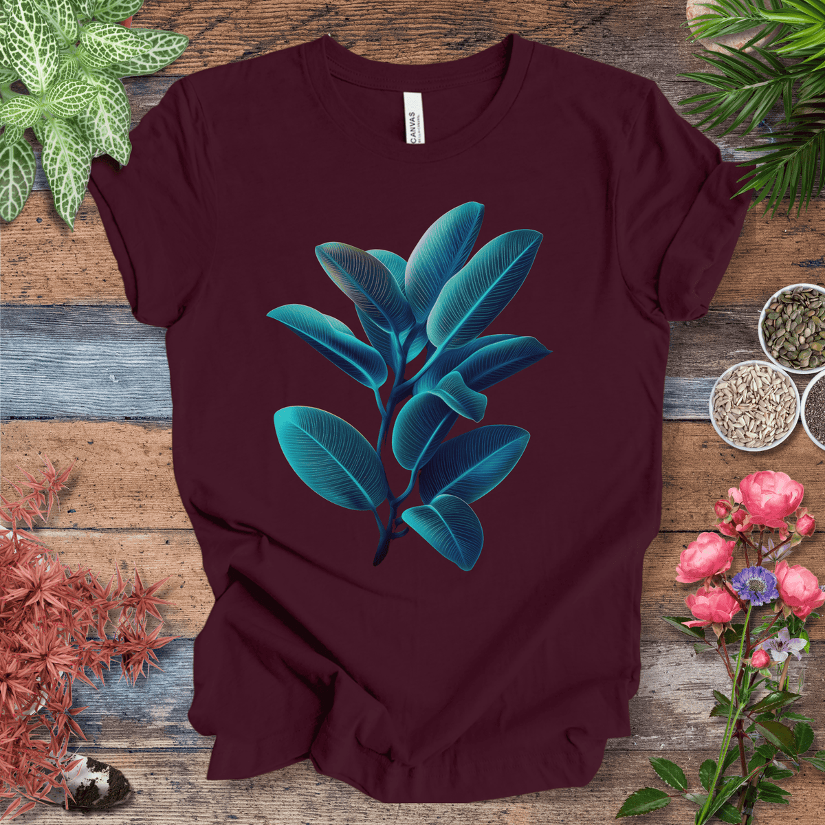 Rubber Tree Plant Aesthetic T-Shirt Gift For Plant Lover