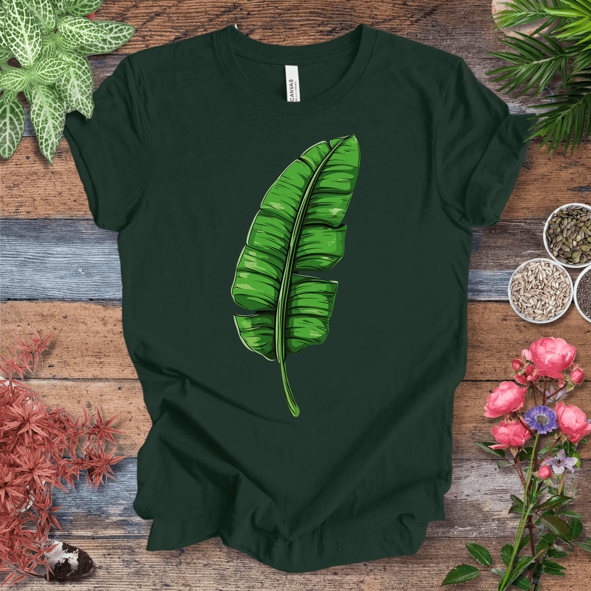 Minimalist Banana Leaf T-Shirt Gift For Plant Lover