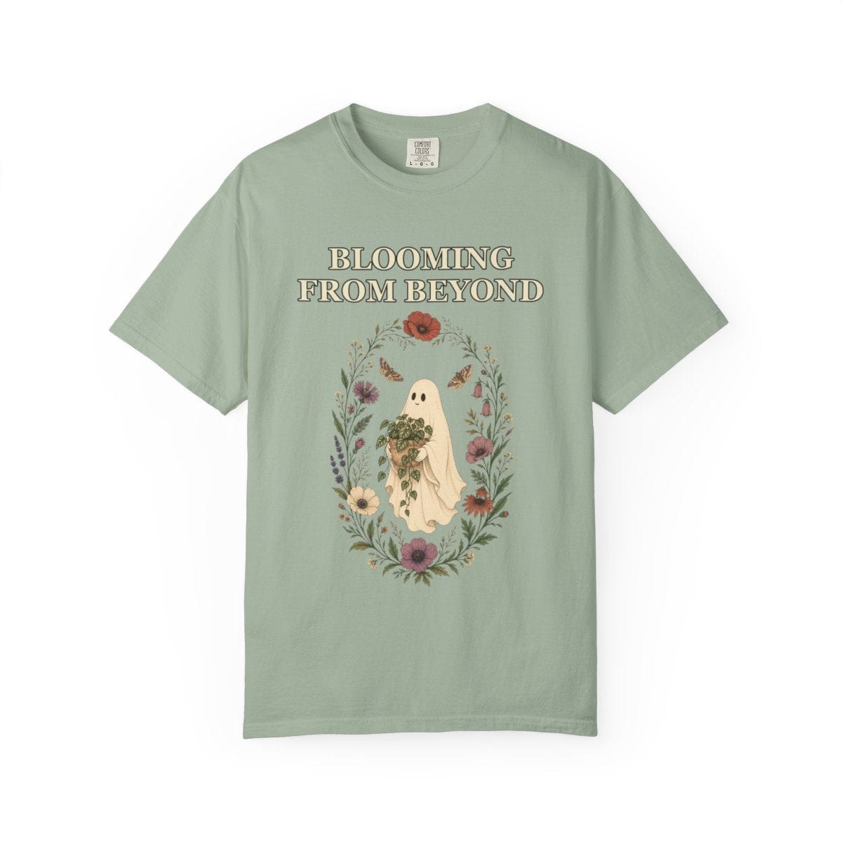 Floral Ghost Halloween Shirt - Cottagecore Plant Tee Gift For Plant Lover