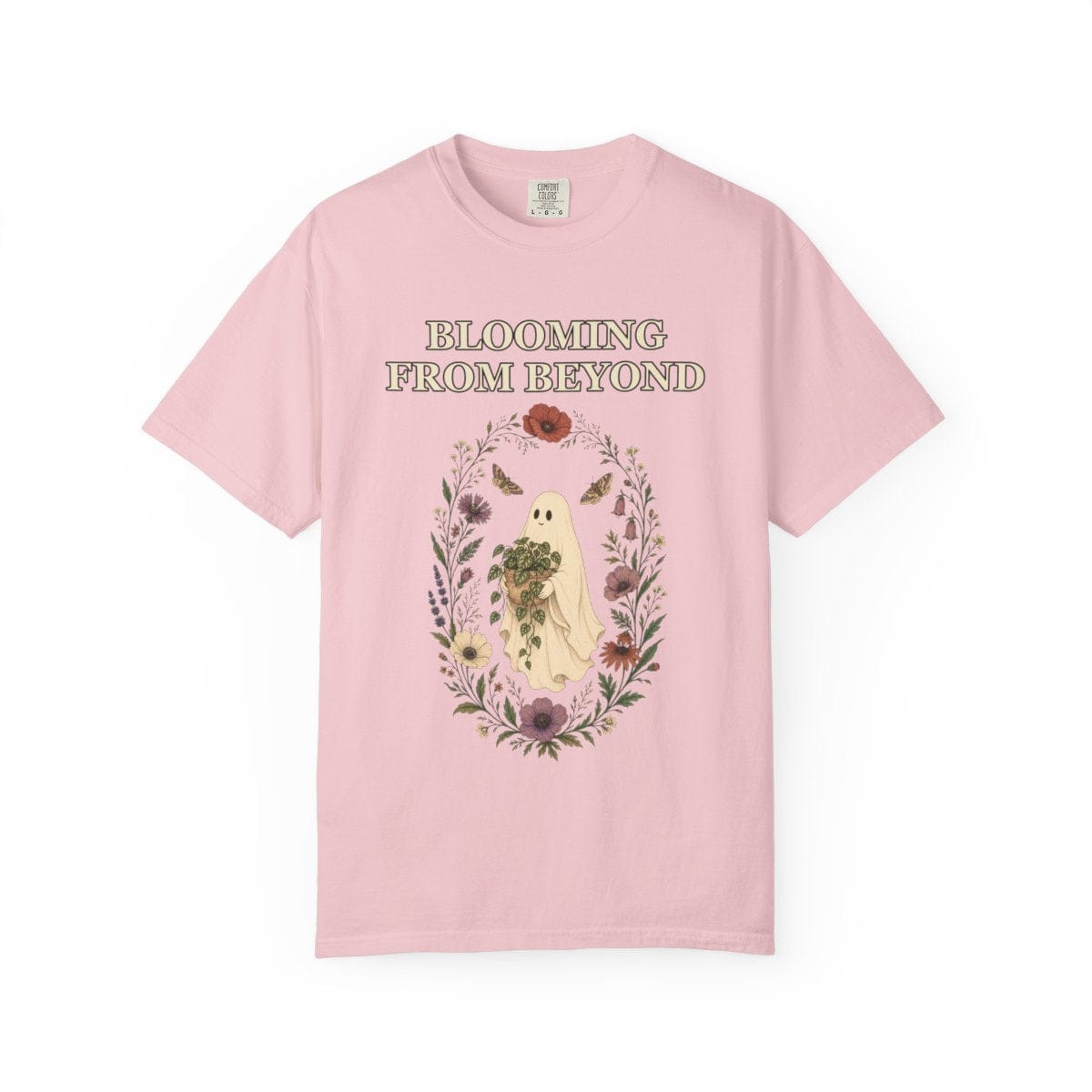 Floral Ghost Halloween Shirt - Cottagecore Plant Tee Gift For Plant Lover