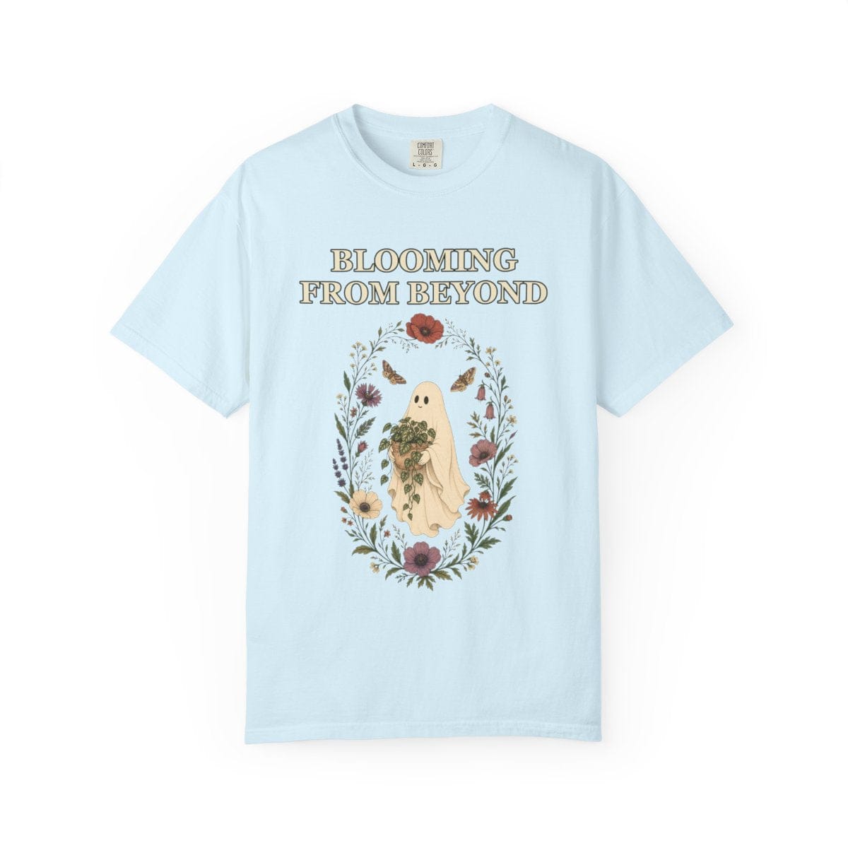 Floral Ghost Halloween Shirt - Cottagecore Plant Tee Gift For Plant Lover
