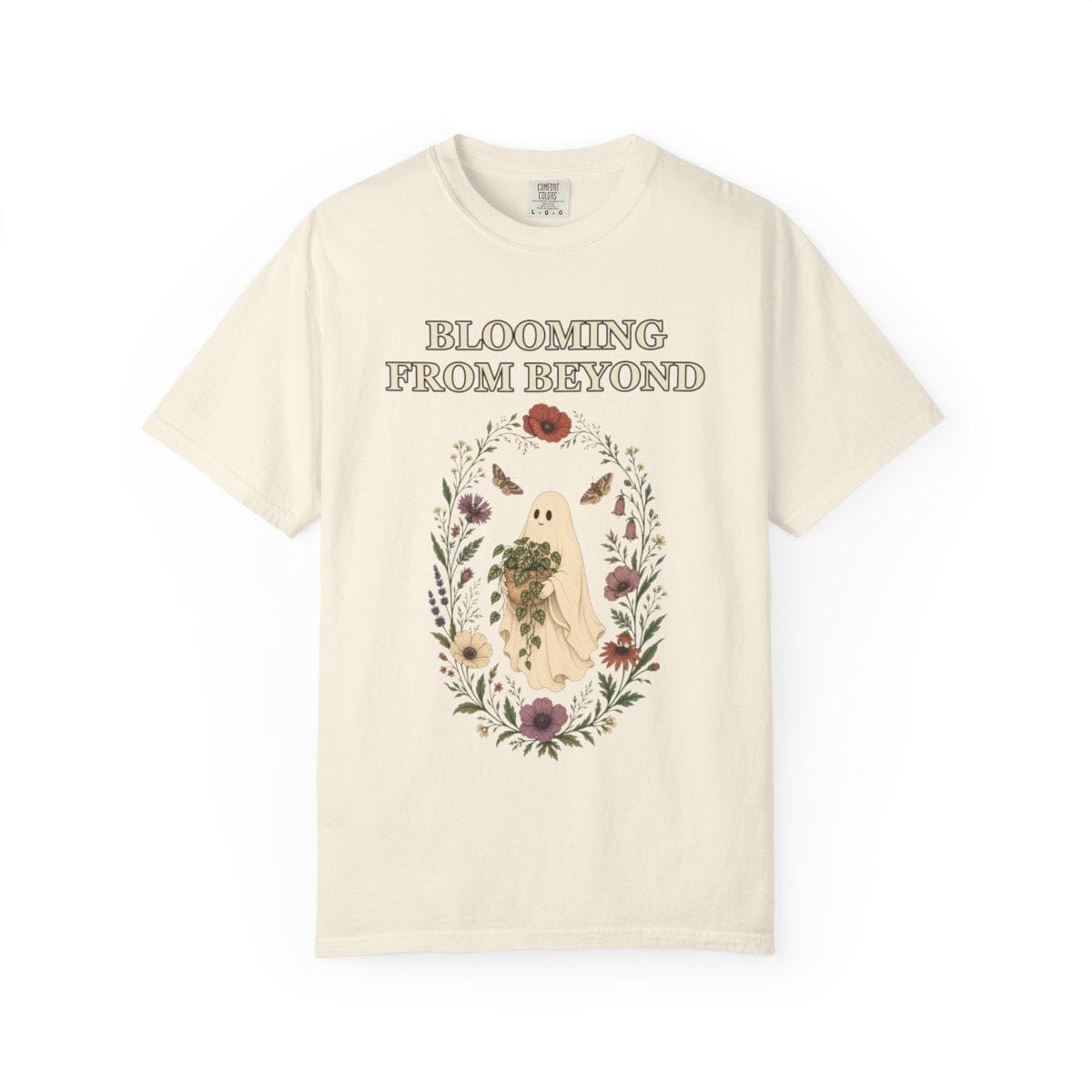 Floral Ghost Halloween Shirt - Cottagecore Plant Tee Gift For Plant Lover