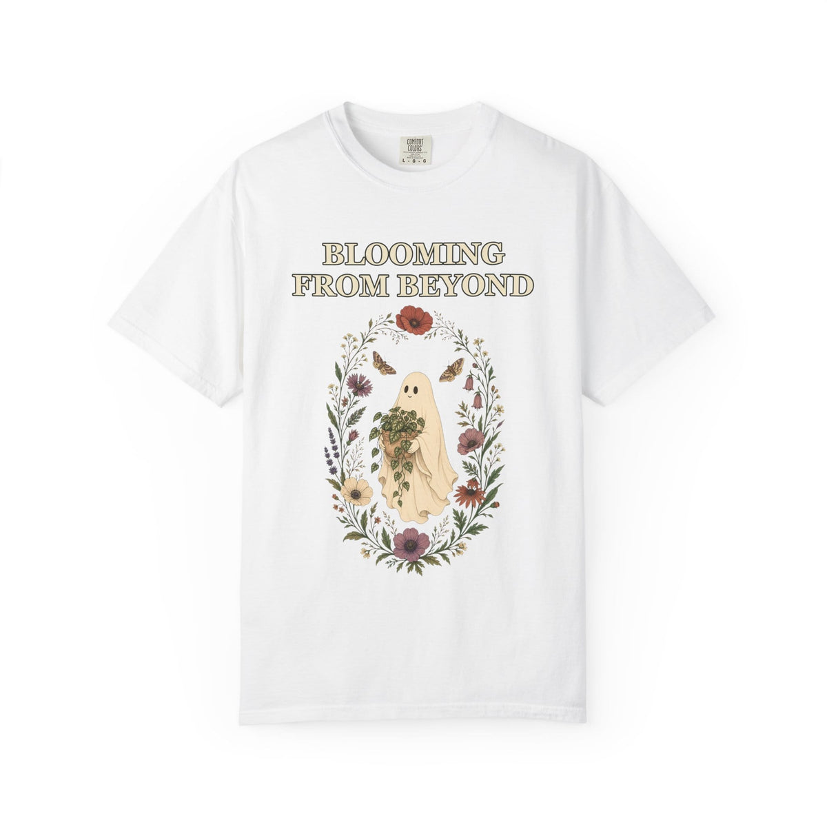Floral Ghost Halloween Shirt - Cottagecore Plant Tee Gift For Plant Lover