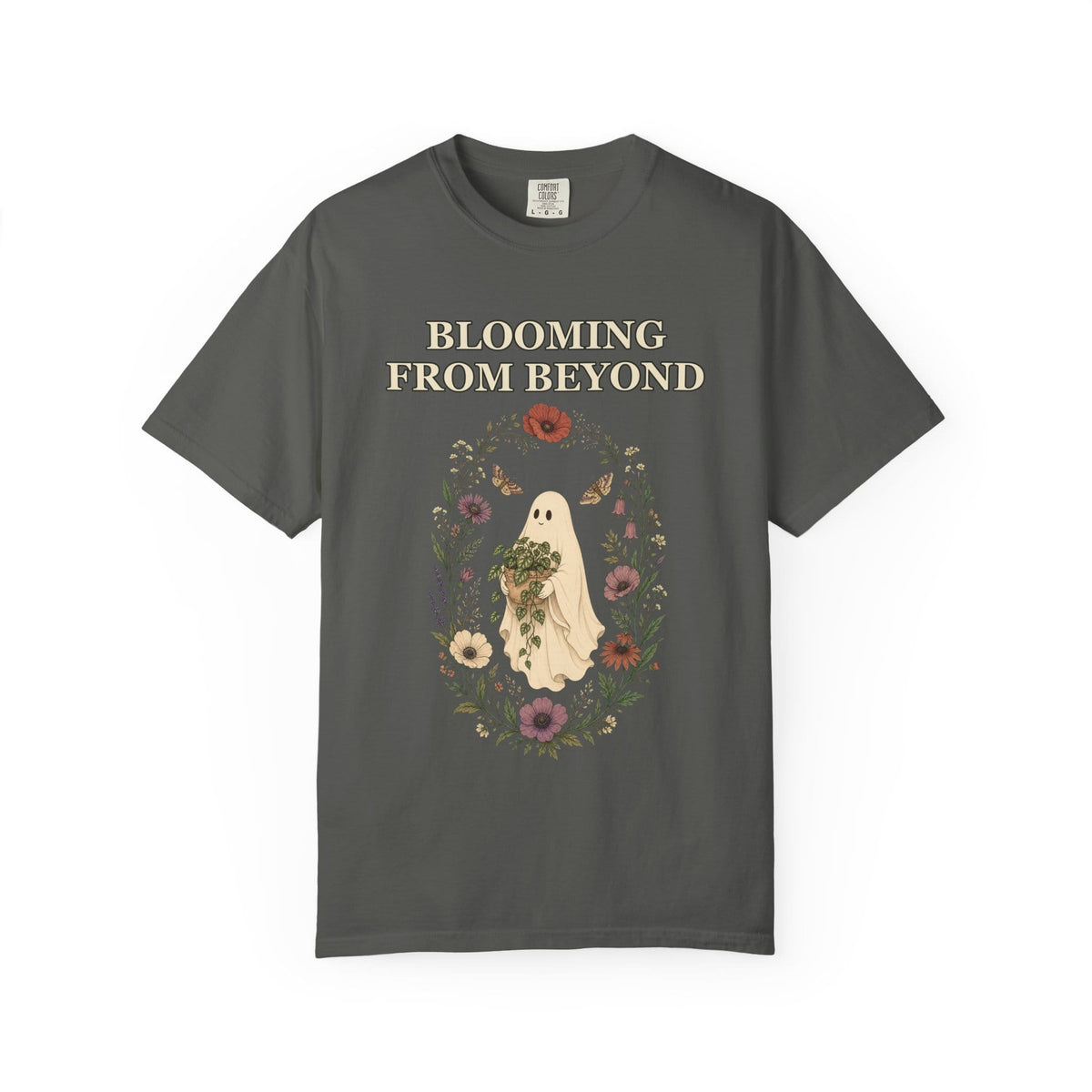 Floral Ghost Halloween Shirt - Cottagecore Plant Tee Gift For Plant Lover