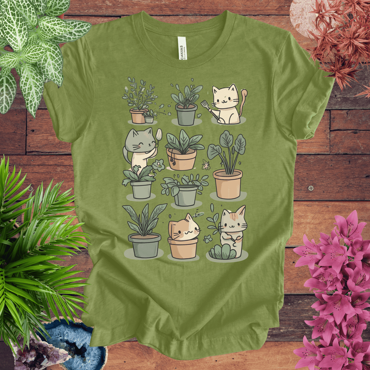 Mischievous Kitties Garden Helpers T-Shirt Gift For Plant Lover