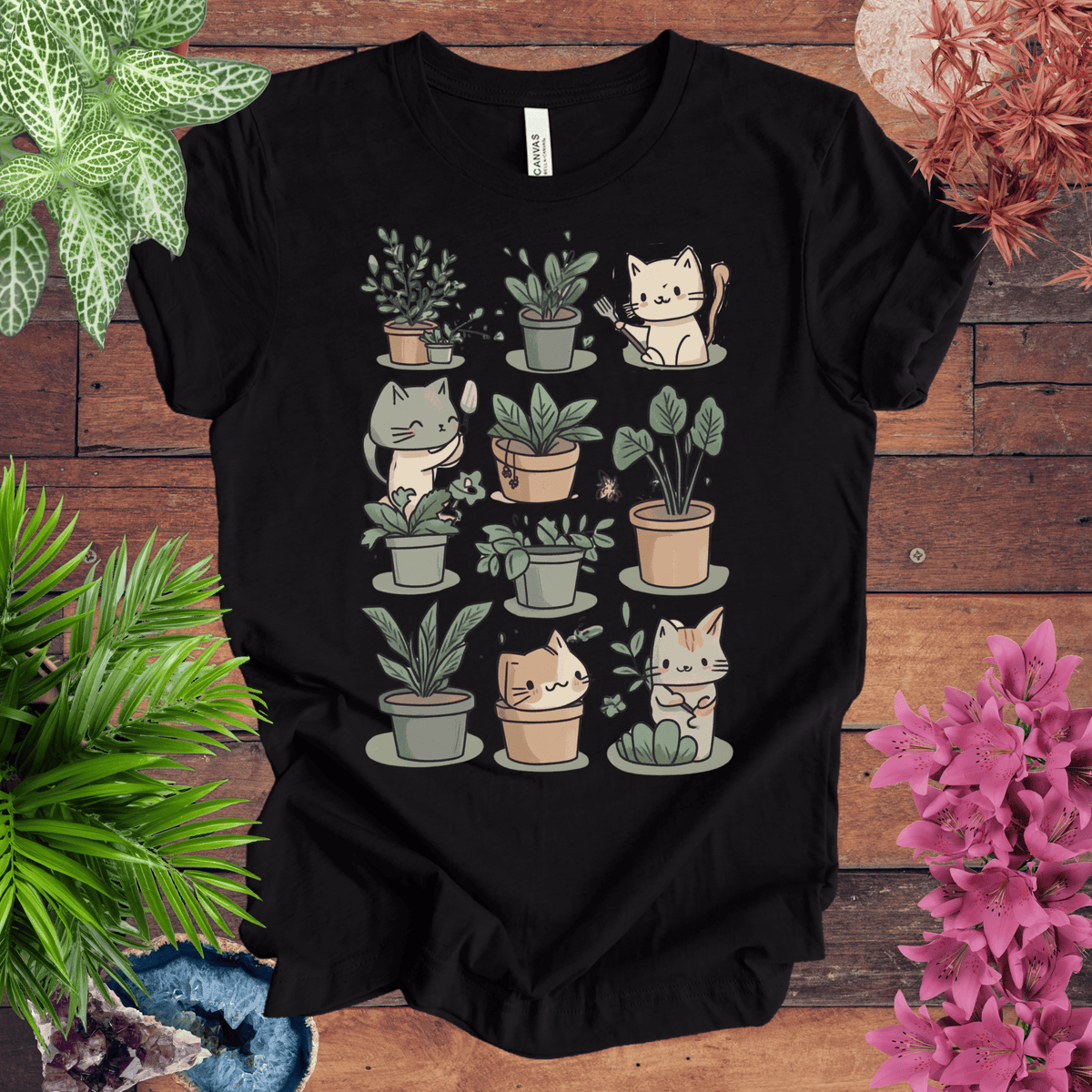 Mischievous Kitties Garden Helpers T-Shirt Gift For Plant Lover