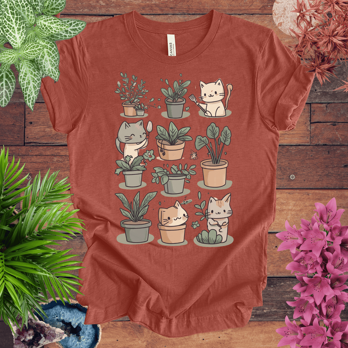 Mischievous Kitties Garden Helpers T-Shirt Gift For Plant Lover