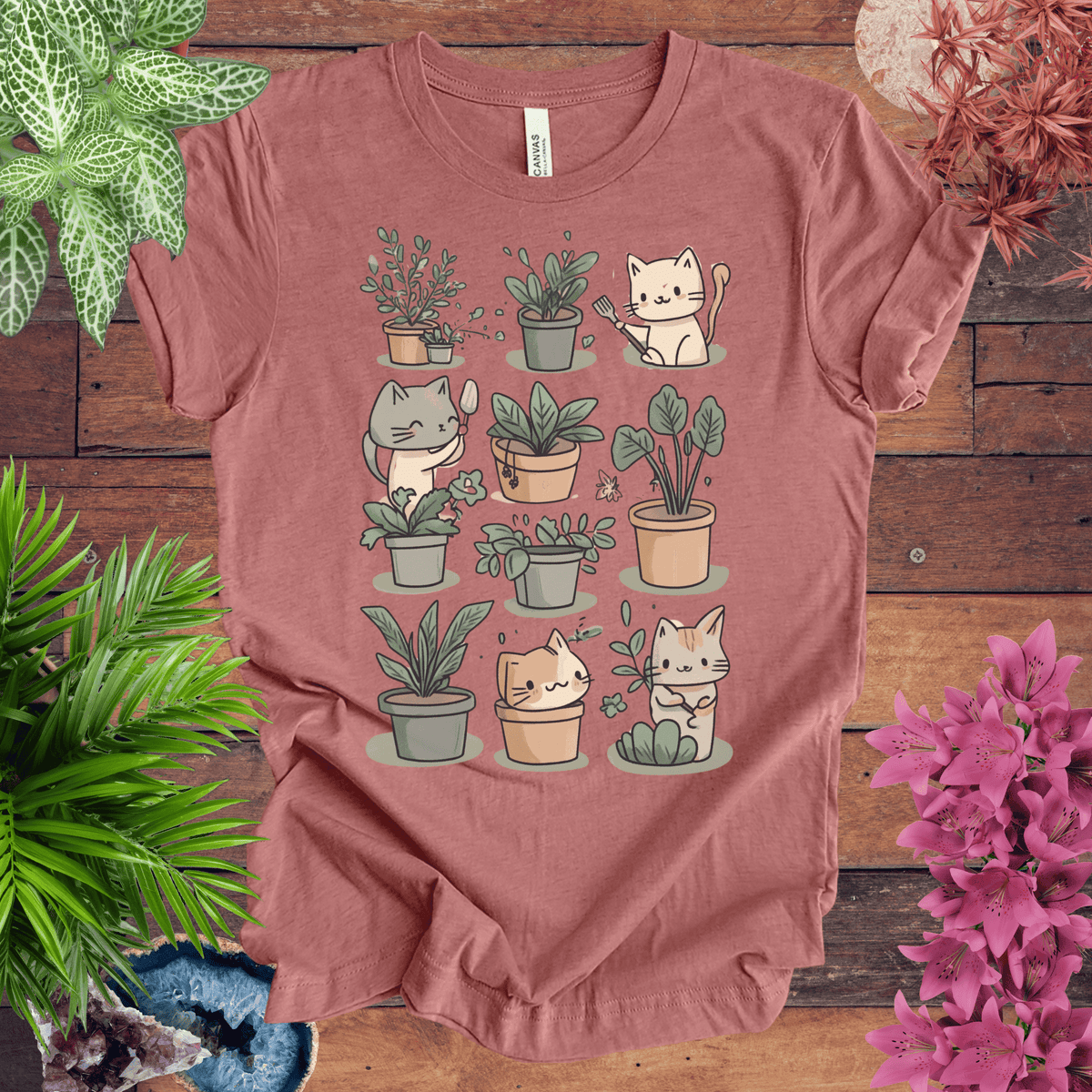 Mischievous Kitties Garden Helpers T-Shirt Gift For Plant Lover