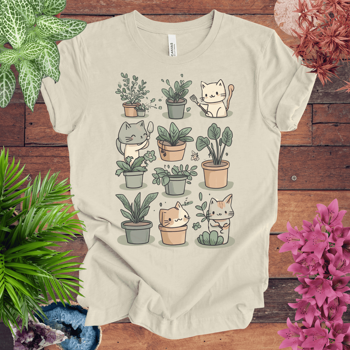Mischievous Kitties Garden Helpers T-Shirt Gift For Plant Lover