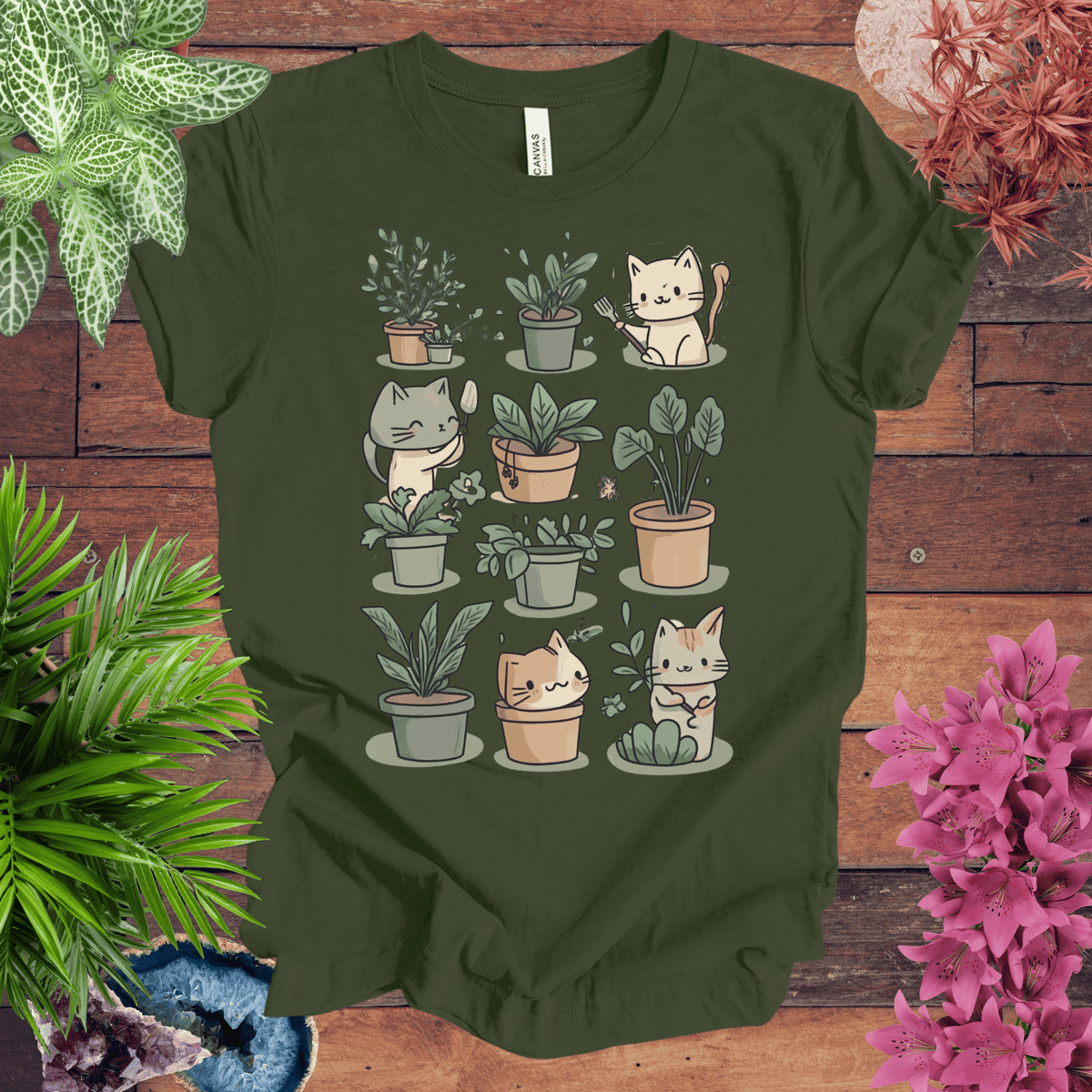 Mischievous Kitties Garden Helpers T-Shirt Gift For Plant Lover